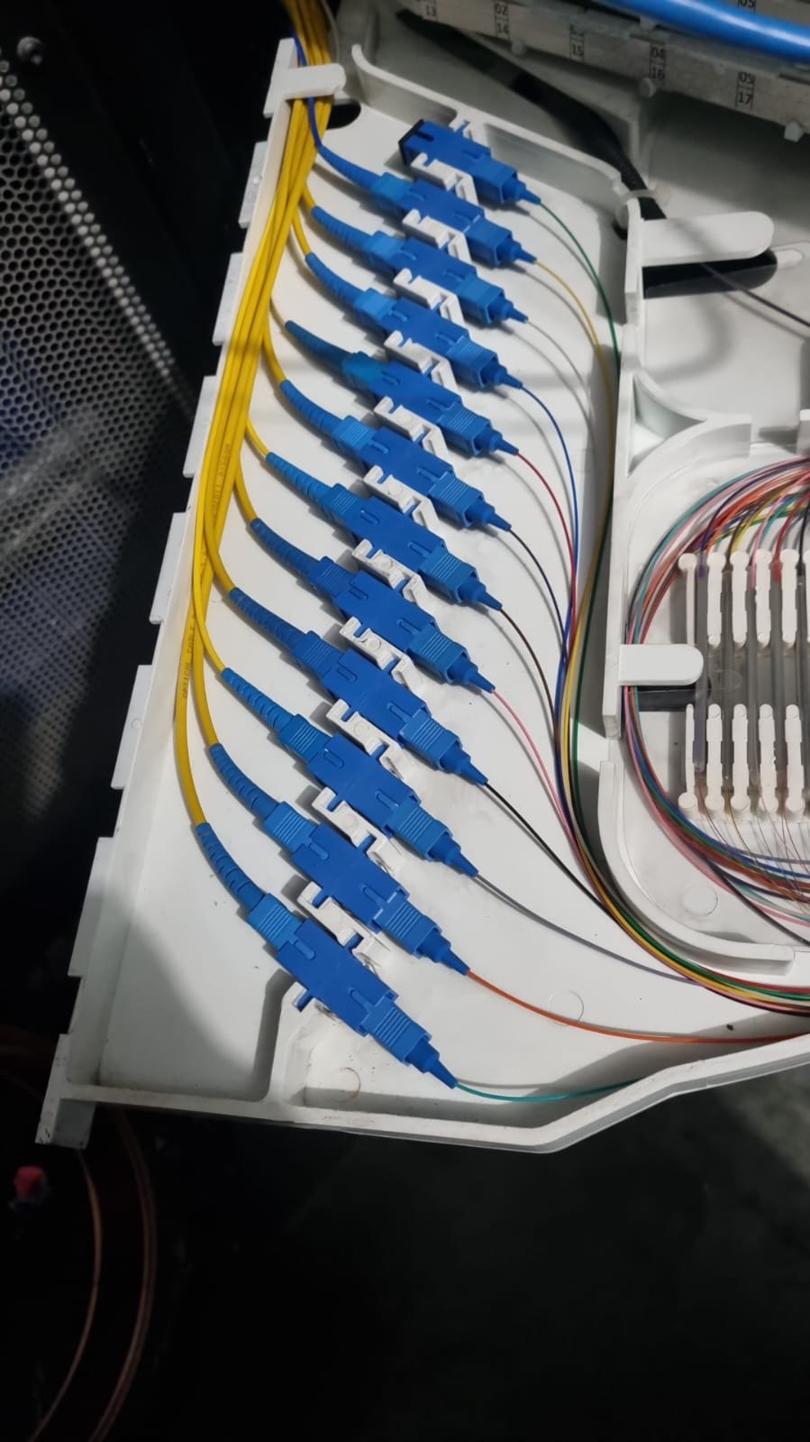 Cabeamento estruturado instalado